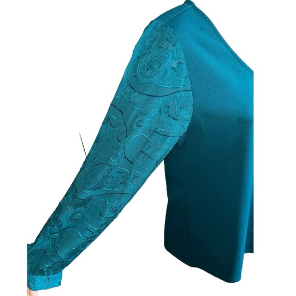 Women’s Ann Taylor Factory Turquoise 3/4 Sleeve Blouse Top - XS - Picture 4 of 12